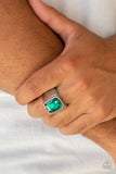 Paparazzi Accessories - Scholar - Green Ring Mens - Glitzygals5dollarbling Paparazzi Boutique 