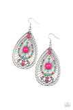 Paparazzi Just Dropping By - Multi Beaded Teardrop Earrings - Glitzygals5dollarbling Paparazzi Boutique 