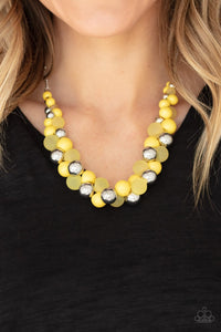 Paparazzi Accessories - Bubbly Brilliance - Yellow Necklace - Glitzygals5dollarbling Paparazzi Boutique 