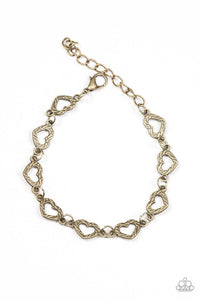 Paparazzi Already Taken Brass Bracelet - Glitzygals5dollarbling Paparazzi Boutique 