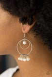 Paparazzi New York Attraction White Earrings - Glitzygals5dollarbling Paparazzi Boutique 