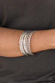 Paparazzi Basic Blend Silver Bracelet Bangles - Glitzygals5dollarbling Paparazzi Boutique 