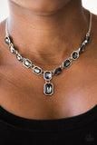 Paparazzi The Right to Remain Sparkly Hematite Y Necklace - Glitzygals5dollarbling Paparazzi Boutique 