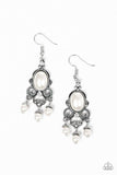 Paparazzi Earring ~ I Better Get GLOWING - White - Glitzygals5dollarbling Paparazzi Boutique 