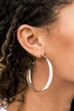 Paparazzi A Double Feature Silver Hoops Fashion Fix Exclusive Earrings - Glitzygals5dollarbling Paparazzi Boutique 