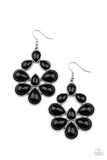 Paparazzi Earring ~ In Crowd Couture - Black - Glitzygals5dollarbling Paparazzi Boutique 