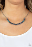 Paparazzi Throwing SHADES - Blue - Necklace & Earrings - Glitzygals5dollarbling Paparazzi Boutique 