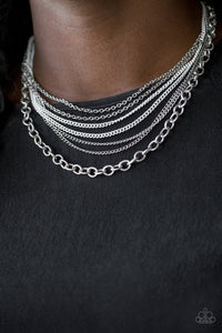 Intensely Industrial - white - Paparazzi necklace - Glitzygals5dollarbling Paparazzi Boutique 