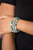 Paparazzi “Malibu Marina” Green Bracelet - Glitzygals5dollarbling Paparazzi Boutique 