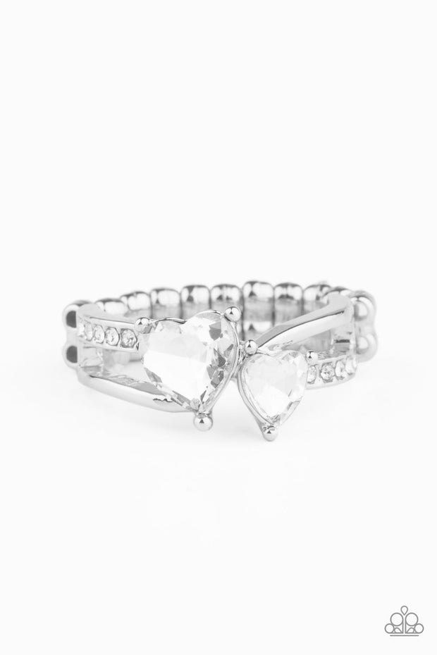 Paparazzi Always Adored White Heart Ring - Glitzygals5dollarbling Paparazzi Boutique 