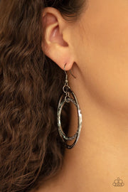 Fiercely Focused - black - Paparazzi earrings - Glitzygals5dollarbling Paparazzi Boutique 