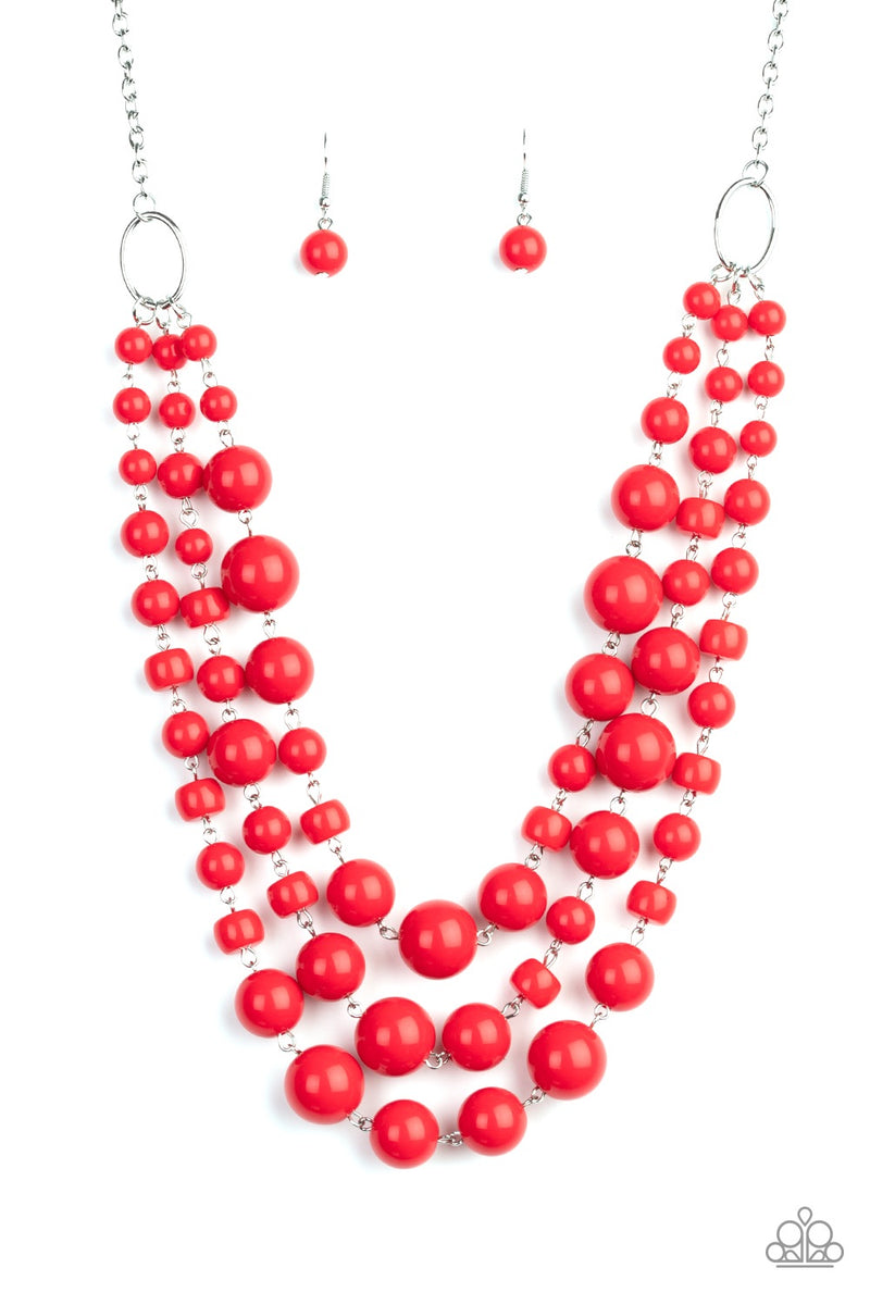 Paparazzi Everyone Scatter! - Red Necklace – Glitzygals5dollarbling ...