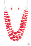 Paparazzi Everyone Scatter! - Red Necklace - Glitzygals5dollarbling Paparazzi Boutique 