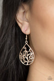 Paparazzi Enchanted Vines Rose Gold Earrings - Glitzygals5dollarbling Paparazzi Boutique 