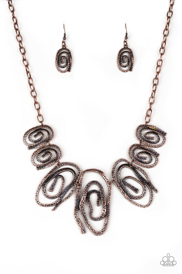 My Cave Is Your Cave Copper Necklace - Glitzygals5dollarbling Paparazzi Boutique 