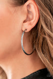 Paparazzi Texture Tempo - Silver - Hoop Earrings - Fashion Fix Exclusive December 2019 - Glitzygals5dollarbling Paparazzi Boutique 