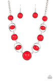 Eye of the BEAD-holder Red ~ Paparazzi Necklace - Glitzygals5dollarbling Paparazzi Boutique 