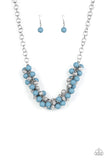 Party Procession Blue ~ Paparazzi Necklace - Glitzygals5dollarbling Paparazzi Boutique 