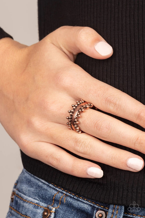Heavy Metal Muse - copper - Paparazzi ring - Glitzygals5dollarbling Paparazzi Boutique 