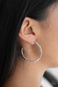 Paparazzi Danger Zone - Silver Hoop Earrings - Glitzygals5dollarbling Paparazzi Boutique 