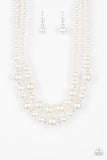 The More The Modest - white - Paparazzi necklace - Glitzygals5dollarbling Paparazzi Boutique 