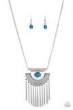 Paparazzi Necklace ~ When In ROAM - Blue - Glitzygals5dollarbling Paparazzi Boutique 