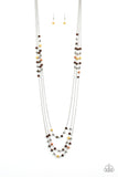Paparazzi Seasonal Sensation - Multi - Brown, Aspen Gold, Moss and Wooden Beads - Necklace - Glitzygals5dollarbling Paparazzi Boutique 