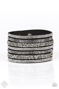 Paparazzi “Rebellious Shine” Black Bracelet Fashion Fix Exclusive - Glitzygals5dollarbling Paparazzi Boutique 