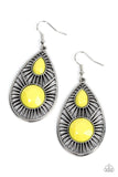 Prima Donna Diva Yellow ~ Paparazzi Earring - Glitzygals5dollarbling Paparazzi Boutique 