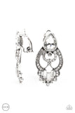 Paparazzi Glamour Gauntlet - White - Clip On Earrings - Glitzygals5dollarbling Paparazzi Boutique 