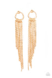 Paparazzi Divinely Dipping - Gold - Earrings - Glitzygals5dollarbling Paparazzi Boutique 