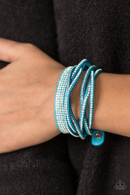 Going for glam blue urban bracelet paparazzi Clearance