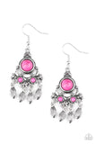 Paparazzi No Place Like HOMESTEAD Pink Earrings - Glitzygals5dollarbling Paparazzi Boutique 