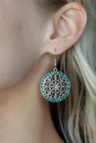 Bollywood Ballroom - Green Oil Spill Earrings - Glitzygals5dollarbling Paparazzi Boutique 