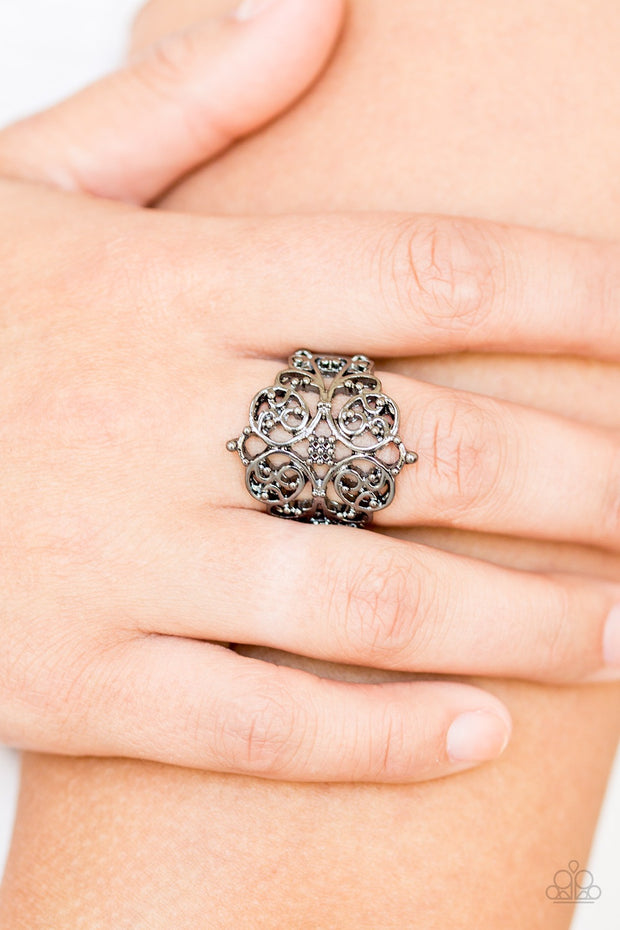 Paparazzi Victorian Valor Black Ring - Glitzygals5dollarbling Paparazzi Boutique 