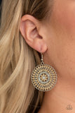 Paparazzi PINWHEEL and Deal - Brown Earrings - Glitzygals5dollarbling Paparazzi Boutique 