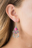 Paparazzi No Place Like HOMESTEAD Pink Earrings - Glitzygals5dollarbling Paparazzi Boutique 