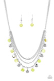Paparazzi Beach Flavor - Green - Shell Like Beads - Necklace & Earrings - Glitzygals5dollarbling Paparazzi Boutique 