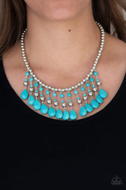 Paparazzi Rural Revival Blue Necklace Set - Glitzygals5dollarbling Paparazzi Boutique 