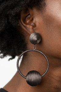 Social Sphere - black - Paparazzi earrings Life of the Party April 2021 - Glitzygals5dollarbling Paparazzi Boutique 