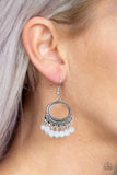 Paparazzi Happy Days - White - Crystal Beads - Fringe Earrings - Glitzygals5dollarbling Paparazzi Boutique 