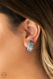 Paparazzi Earrings - Couture Collision - Silver Clip-On - Glitzygals5dollarbling Paparazzi Boutique 