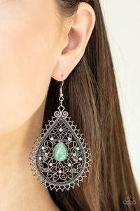 Paparazzi Eden Glow Green Earrings - Glitzygals5dollarbling Paparazzi Boutique 