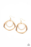 Paparazzi Earring ~ Spinning With Sass - Gold - Glitzygals5dollarbling Paparazzi Boutique 