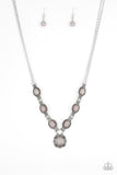 Paparazzi Desert Dreamin - Silver - Natural Gray Stone - Double Chain Necklace & Earrings - Glitzygals5dollarbling Paparazzi Boutique 