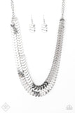 Industrial Illumination Silver Necklace Fashion Fix - Glitzygals5dollarbling Paparazzi Boutique 