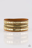 Paparazzi Teasingly Tomboy Brass Bracelet - Glitzygals5dollarbling Paparazzi Boutique 