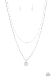 Paparazzi Dainty Demure - Silver - Beaded Strand Shimmery Layers - Necklace & Earrings - Glitzygals5dollarbling Paparazzi Boutique 