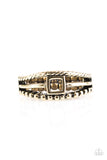 Paparazzi A Square Deal Brass Ring - Glitzygals5dollarbling Paparazzi Boutique 