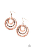 Paparazzi Out Of Control Copper Earrings - Glitzygals5dollarbling Paparazzi Boutique 